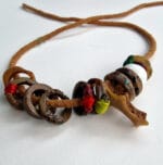 Antique Himalayan Yogi Ring Mala | 19th C Relic Bracelet | 15mm Meditation Talisman | Conch Shell Amulet | Tibetan Charm - Image 5