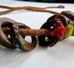 Antique Himalayan Yogi Ring Mala | 19th C Relic Bracelet | 15mm Meditation Talisman | Conch Shell Amulet | Tibetan Charm - Image 13