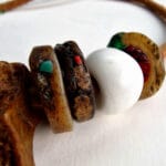 Antique Himalayan Yogi Ring Mala | 19th C Relic Bracelet | 15mm Meditation Talisman | Conch Shell Amulet | Tibetan Charm - Image 15