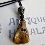 Antique Tibetan Himalayan Amulet | Mid-20th C Chitipati Pendant | 27mm Meditation Talisman | Tibetan Buddhist Charm | Ready to Wear - Image 7