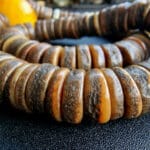 Antique Tibetan Temple Mala | 108 Impermanence Relics | Monk Owned Archive | Large Amber Focal | Museum Quality Himalayan Heirloom - Image 4