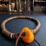 Antique Tibetan Temple Mala | 108 Impermanence Relics | Monk Owned Archive | Large Amber Focal | Museum Quality Himalayan Heirloom - Image 6
