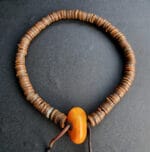 Antique Tibetan Temple Mala | 108 Impermanence Relics | Monk Owned Archive | Large Amber Focal | Museum Quality Himalayan Heirloom - Image 8