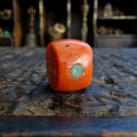 Antique Tibetan Coral and Turquoise inlaid bead