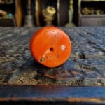 Antique Tibetan Coral and Turquoise inlaid bead - Image 2