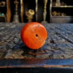 Antique Tibetan Coral and Turquoise inlaid bead - Image 4