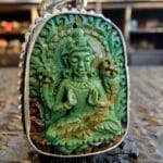 Tibetan antique Avalokiteshvara Ghau | antique old Mala Prayer beads, bodhi mala 108, antique Coral, Dzi beads, Kapala Skull beads - Image 5