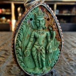 Tibetan antique Avalokiteshvara Ghau | antique old Mala Prayer beads, bodhi mala 108, antique Coral, Dzi beads, Kapala Skull beads - Image 3