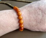 Antique Amber Beads Bracelet, Unisex  bracelet/ Tibetan Style prayer beads, antique Coral, Tibetan Turquoise - Image 7