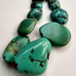 Turquoise beads necklace, antique Coral/ Tibetan Turquoise beads 18th century Rudraksha Mala Prayer beads old 108, Dzi beads - Image 19