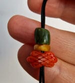 Tibetan infinity knot, hand-carved coral, turquoise, a rare himalayan amulet talisman - Image 5