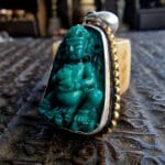 Tibetan antique Turquoise Budha  bead| antique old Mala Prayer beads, bodhi mala 108, antique Coral, Dzi beads, Kapala Skull beads - Image 3