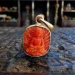 Himalayan Coral Buddha Pendant – Hand-Carved Tibetan Buddha Amulet​ - Image 2