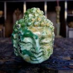 Himalayan Turquoise Buddha – Hand-Carved Antique Ritual Bead - Image 2