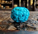 Natural Turquoise Pendant, Hand Carved Peony 27mm, Flower Charm Real Gemstone, Zen Jewelry Unique Spiritual Gift , Gold Plated Necklace - Image 8