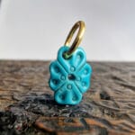 Natural Turquoise 4 leaf Clover Pendant| Hand Carved Wealth Charm| Tibetan Style| Real Gemstone| Zen Jewelry| Unique Gift| Gold Plated - Image 6