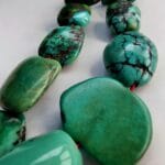 Turquoise beads necklace, antique Coral/ Tibetan Turquoise beads 18th century Rudraksha Mala Prayer beads old 108, Dzi beads - Image 13