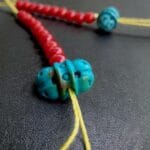 Turquoise beads, red Coral, Tibetan Mala Counters, Skull beads, Rudraksha Mala Prayer beads old 108, Dzi beads - Image 3