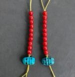 Turquoise beads, red Coral, Tibetan Mala Counters, Skull beads, Rudraksha Mala Prayer beads old 108, Dzi beads - Image 5