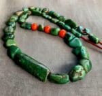 Tibetan Turquoise beads + Coral necklace 18th Century | antique old Mala Prayer beads, bodhi mala 108, Dzi beads, Kapala Skull beads - Image 14