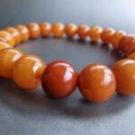 Antique Amber Beads Bracelet, Unisex  bracelet/ Tibetan Style prayer beads, antique Coral, Tibetan Turquoise - Image 2