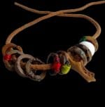 Antique Himalayan Yogi Ring Mala | 19th C Relic Bracelet | 15mm Meditation Talisman | Conch Shell Amulet | Tibetan Charm