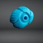 Natural Turquoise Pendant, Hand Carved Peony 27mm, Flower Charm Real Gemstone, Zen Jewelry Unique Spiritual Gift , Gold Plated Necklace - Image 7