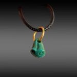Natural Turquoise Lotus Pod Pendant 27mm Hand Carved Seed Bead Tibetan Style Talisman Real Gemstone Zen Jewelry Unique Spiritual Gift - Image 2