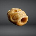 Antique Crowned Chitipati Amulet | Early 20th C Relic | 29mm Himalayan Meditation Pendant | Tibetan Talisman Ready to Wear - Image 5