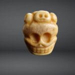 Antique Crowned Chitipati Amulet | Early 20th C Relic | 29mm Himalayan Meditation Pendant | Tibetan Talisman Ready to Wear