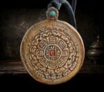 Antique Tibetan Kapala Zodiac\Calendar Amulet, Himalayan Budhist  Meditation Artefact - Image 6