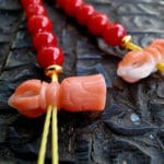 Turquoise beads, red Coral, Tibetan Mala Counters, Skull beads, Rudraksha Mala Prayer beads old 108, Dzi beads - Image 7