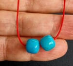 Antique tibetan turquoise pendant | blue sky turquoise bead | 19th century amulet - Image 4