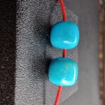 Antique tibetan turquoise pendant | blue sky turquoise bead | 19th century amulet - Image 9