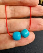 Antique tibetan turquoise pendant | blue sky turquoise bead | 19th century amulet - Image 7