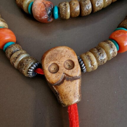 Antique Tibetan Chitipati Guru Bead | Early 20th C Relic | 25mm x 16mm Himalayan Mala Focal Point | Buddhist Amulet