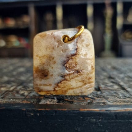 Antique Tibetan Double Amulet | Early 20th C Auspicious Talisman | 40mm Himalayan Meditation Pendant