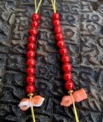 Turquoise beads, red Coral, Tibetan Mala Counters, Skull beads, Rudraksha Mala Prayer beads old 108, Dzi beads - Image 2