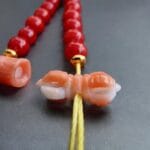 Turquoise beads, red Coral, Tibetan Mala Counters, Skull beads, Rudraksha Mala Prayer beads old 108, Dzi beads - Image 4