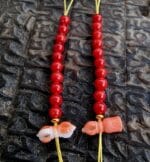 Turquoise beads, red Coral, Tibetan Mala Counters, Skull beads, Rudraksha Mala Prayer beads old 108, Dzi beads - Image 5