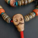 Antique Tibetan Chitipati Guru Bead | Early 20th C Relic | 25mm x 16mm Himalayan Mala Focal Point | Buddhist Amulet - Image 4