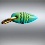Natural Tibetan Turquoise Phurba Pendant| Hand Carved Meditation Charm| Real Gemstone| Zen Jewelry| Unique Abundance Gift| Gold Plated - Image 2