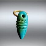 Natural Tibetan Turquoise Phurba Pendant| Hand Carved Meditation Charm| Real Gemstone| Zen Jewelry| Unique Abundance Gift| Gold Plated - Image 3