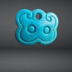 Natural Turquoise Butterfly Pendant| Hand Carved Wealth Charm| Tibetan Style| Real Gemstone| Zen Jewelry| Unique Abundance Gift| Gold Plated - Image 2